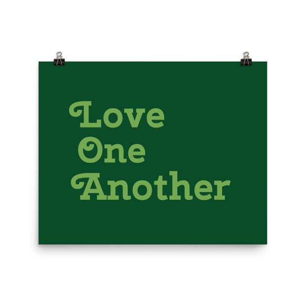 Love One Another - Green Poster