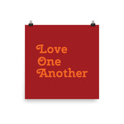 Love One Another - Red Poster