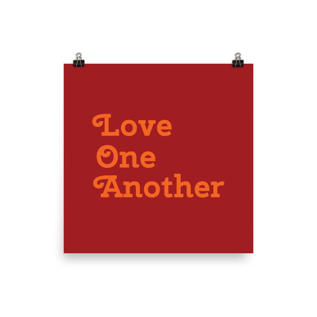 Love One Another - Red Poster