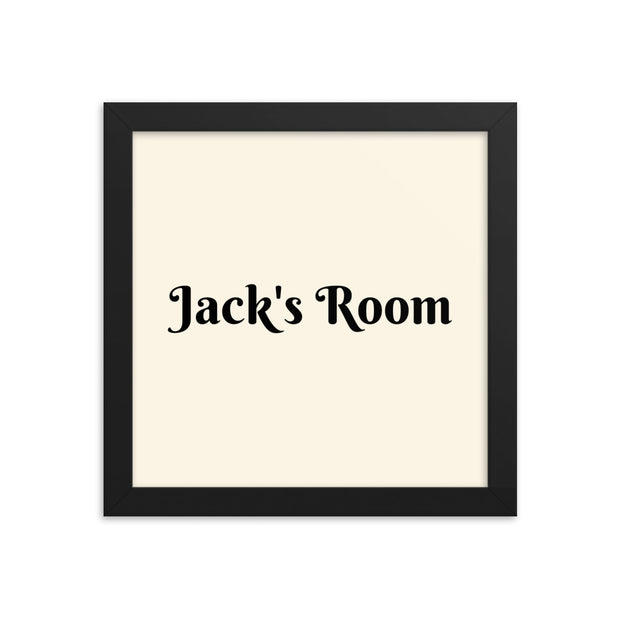 Customizable Name - Cream - Horizontal - Framed