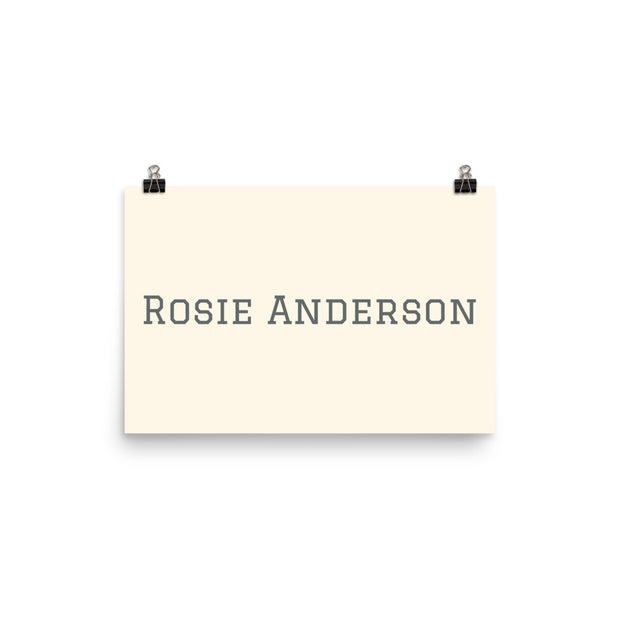 Custom Name / Initials / Date - Cream