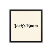 Customizable Name - Cream - Horizontal - Framed