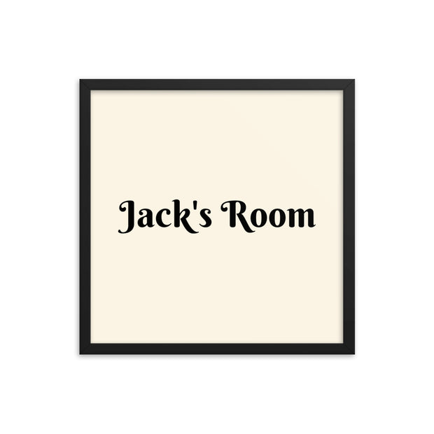 Customizable Name - Cream - Horizontal - Framed