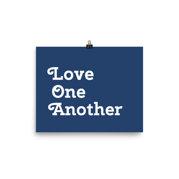 Love One Another - Navy Poster