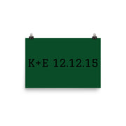 Custom Name / Initials / Date - Green