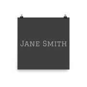 Custom Name / Initials / Date - Grey