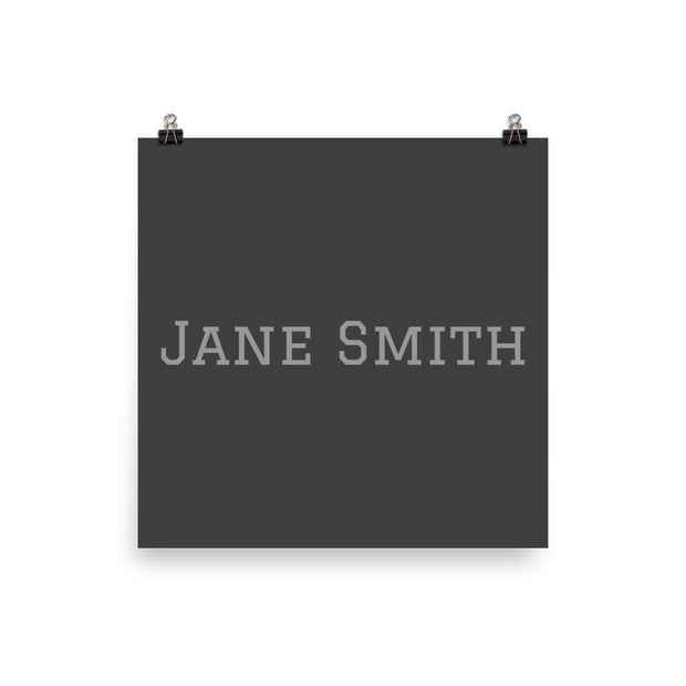 Custom Name / Initials / Date - Grey