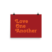Love One Another - Red Poster