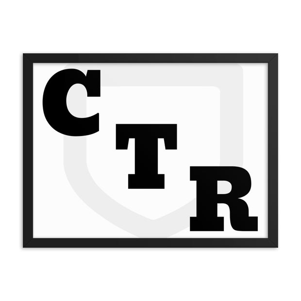 CTR Shield Grey - Framed Poster
