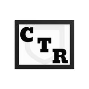 CTR Shield Grey - Framed Poster