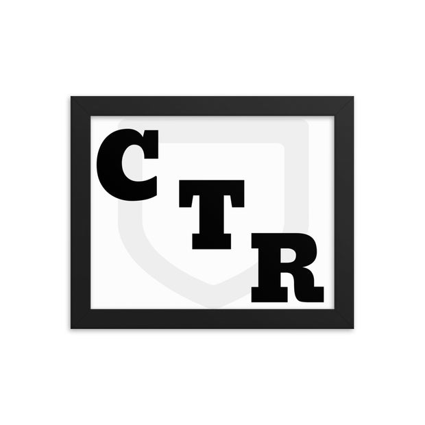 CTR Shield Grey - Framed Poster