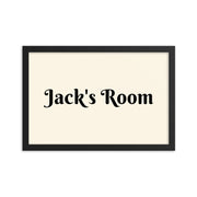Customizable Name - Cream - Horizontal - Framed