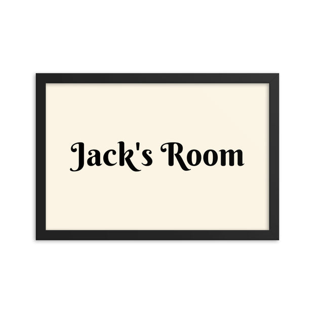 Customizable Name - Cream - Horizontal - Framed
