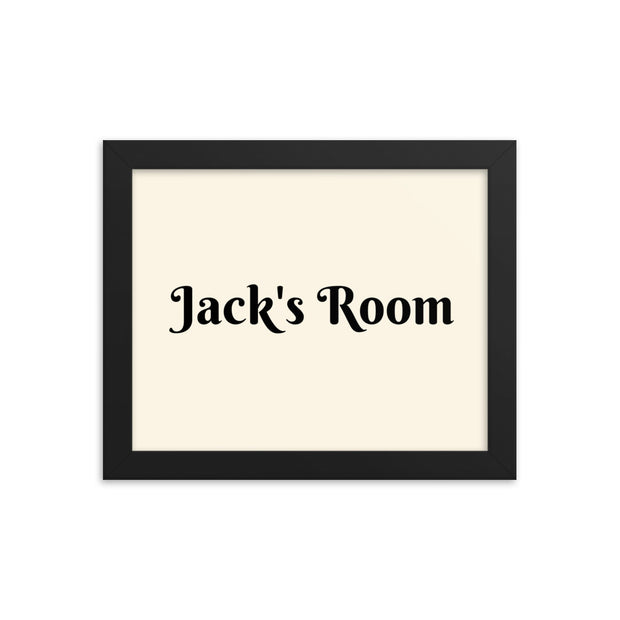 Customizable Name - Cream - Horizontal - Framed
