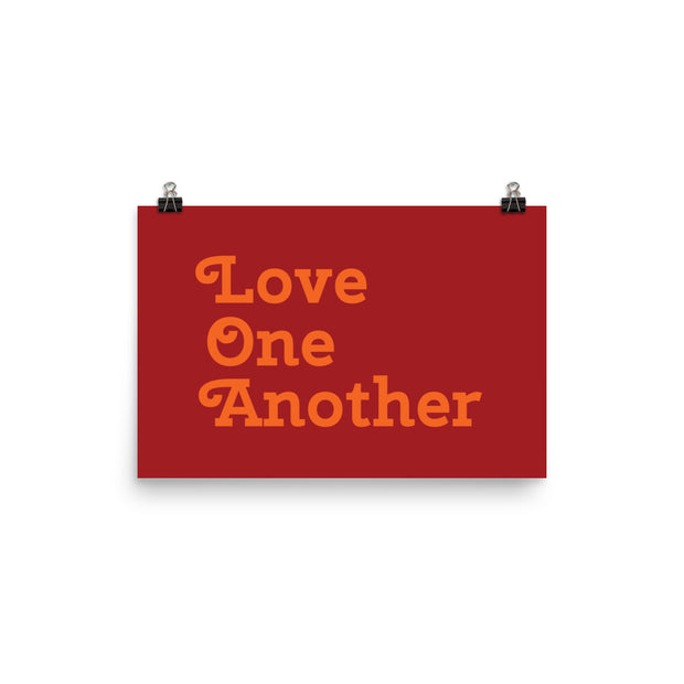 Love One Another - Red Poster