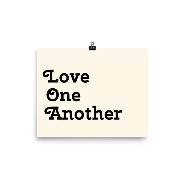 Love One Another - Cream Poster