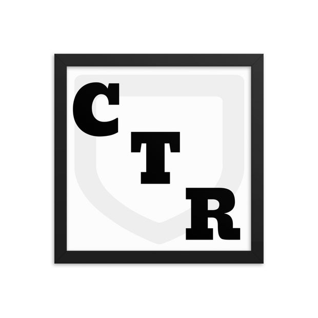 CTR Shield Grey - Framed Poster
