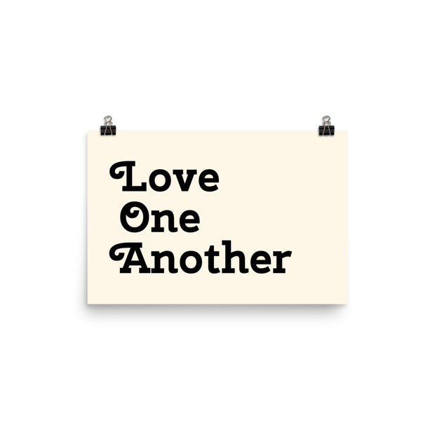 Love One Another - Cream Poster