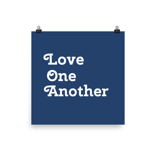 Love One Another - Navy Poster