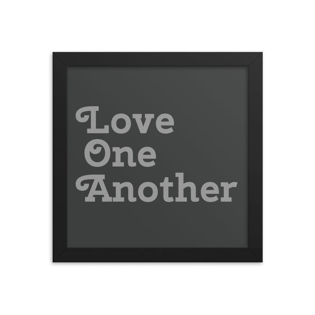 Love One Another - Grey Poster
