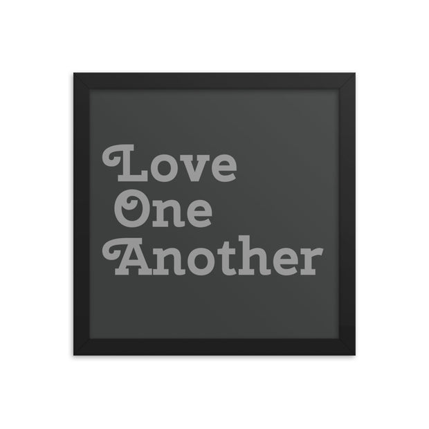 Love One Another - Grey Poster