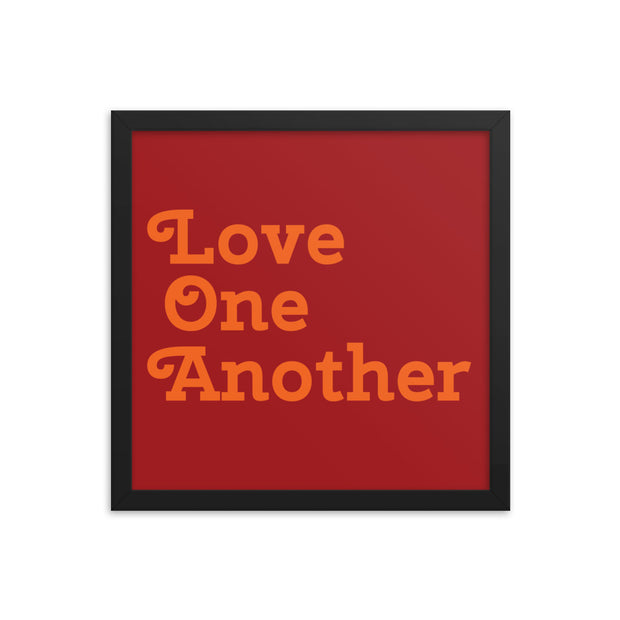 Love One Another - Red Poster