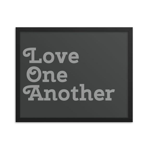 Love One Another - Grey Poster