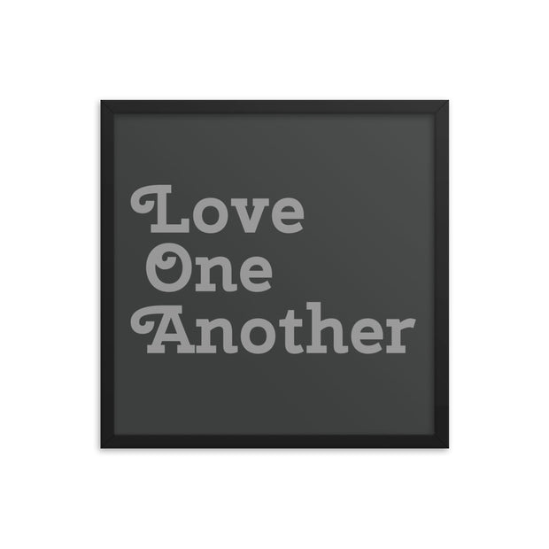 Love One Another - Grey Poster