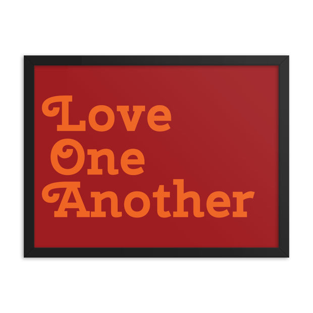 Love One Another - Red Poster
