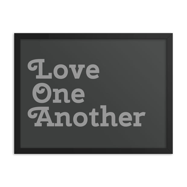 Love One Another - Grey Poster