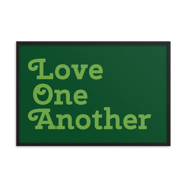 Love One Another - Green Poster