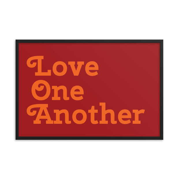 Love One Another - Red Poster