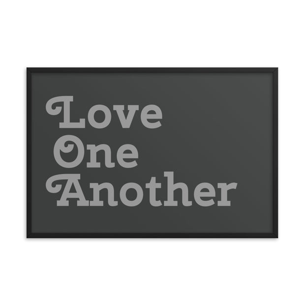 Love One Another - Grey Poster