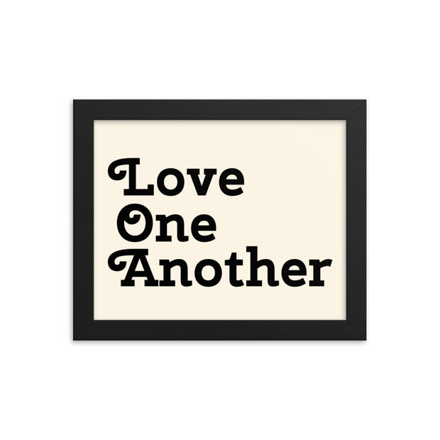 Love One Another - Cream Poster
